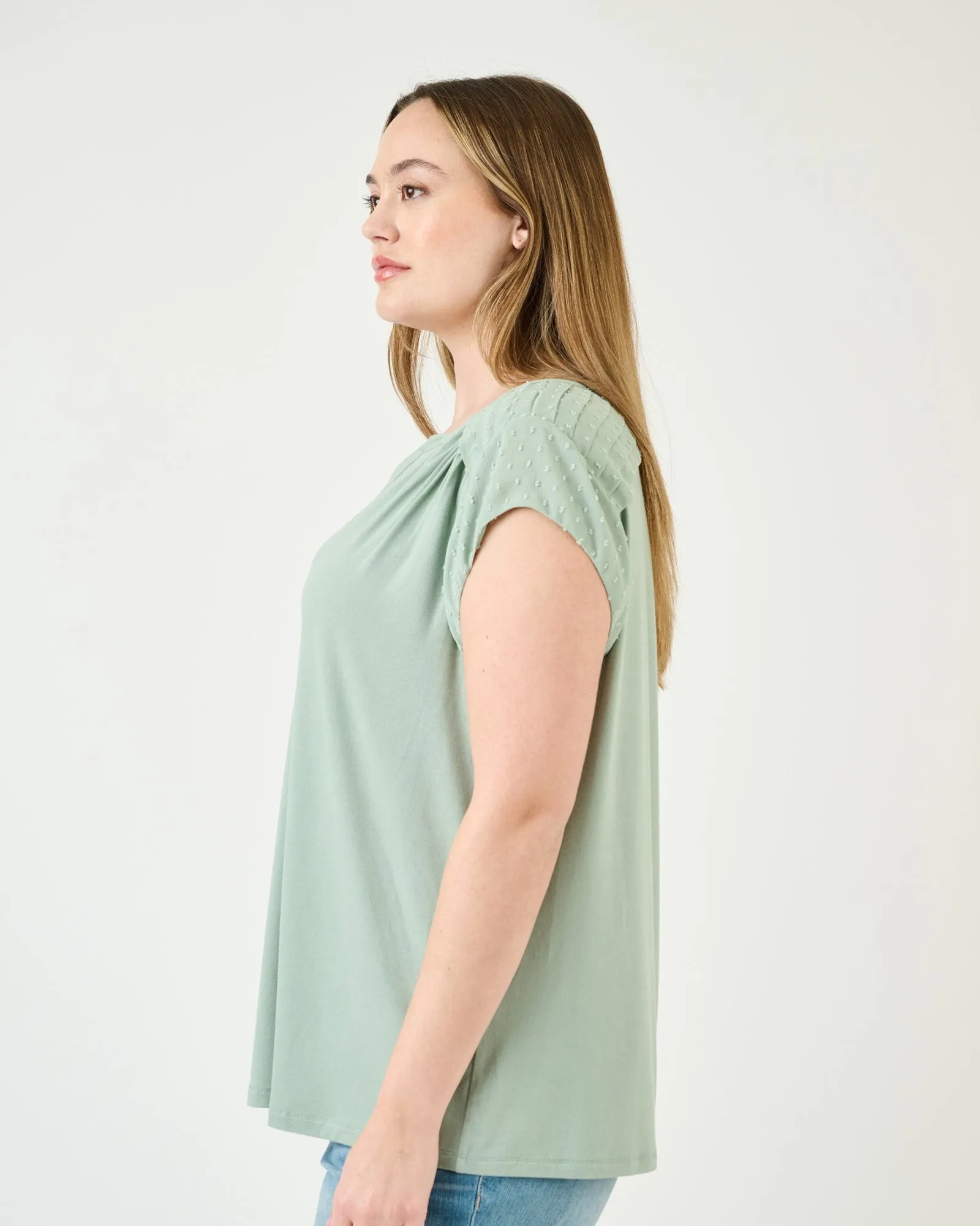Emmaline Cap Sleeve Top | Iceberg Green