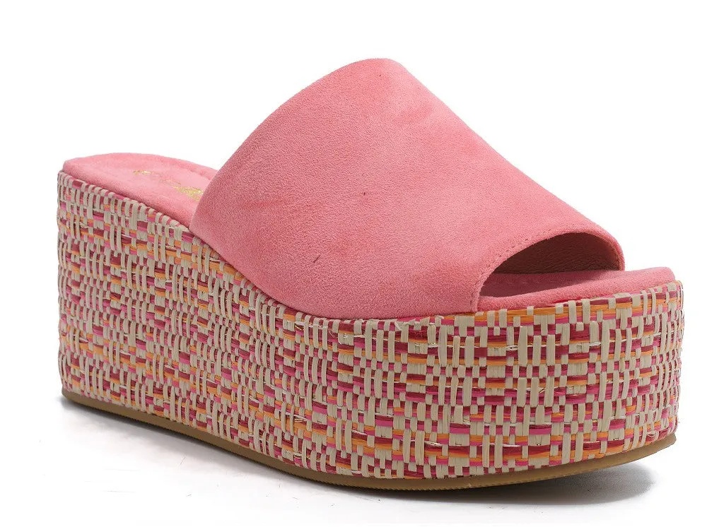 TRIBE Pink Faux Suede